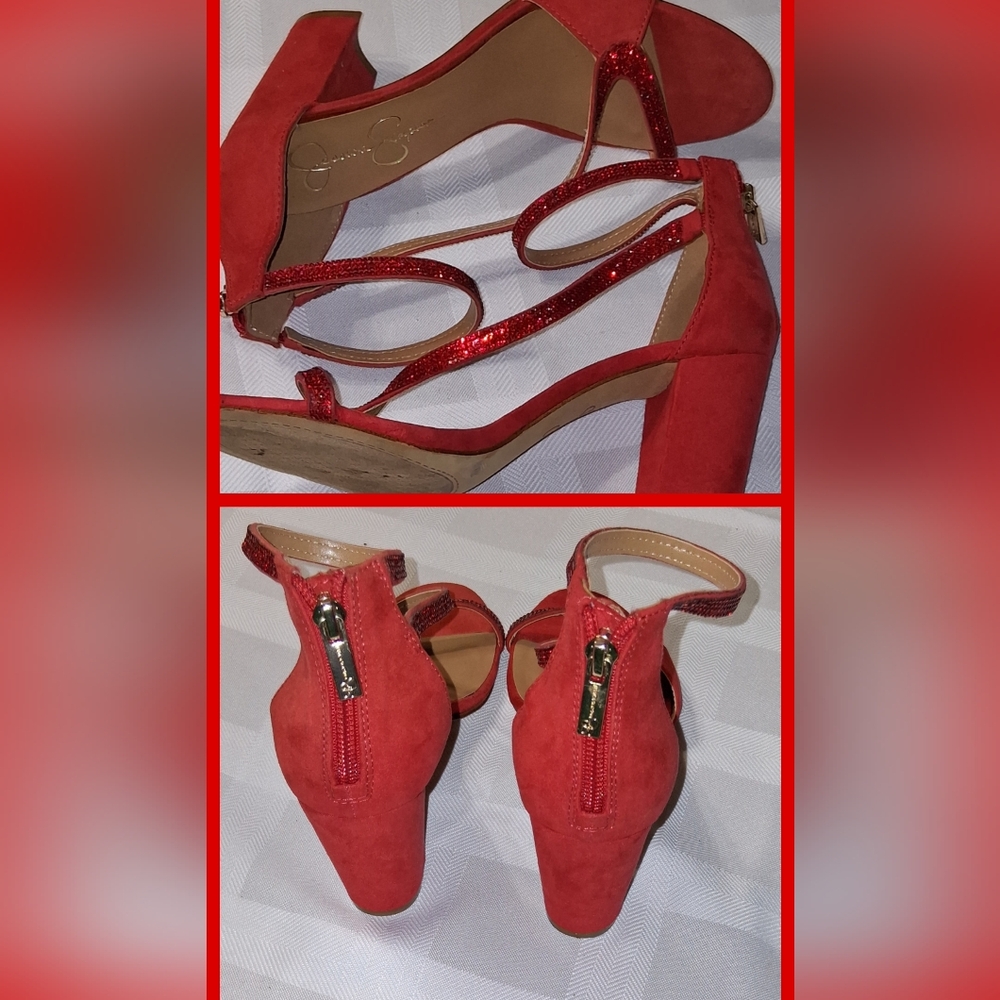 Jessica Simpson Red Strappy Heels